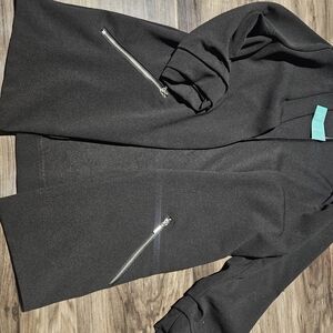 Maurices Charcoal Blazer with Zipper Detail